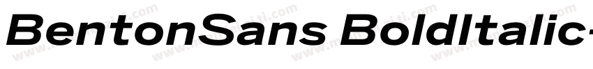 BentonSans BoldItalic字体转换